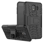 Чехол Yotrix Shockproof case для Samsung Galaxy J4 (черный, пластиковый)