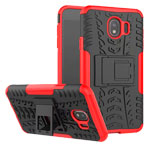 Чехол Yotrix Shockproof case для Samsung Galaxy J4 (красный, пластиковый)