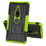 Чехол Yotrix Shockproof case для Sony Xperia XZ2 premium (зеленый, пластиковый)