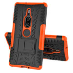 Чехол Yotrix Shockproof case для Sony Xperia XZ2 premium (оранжевый, пластиковый)