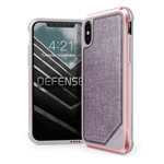 Чехол X-doria Defense Lux для Apple iPhone X (Rose Gold, маталлический)