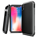 Чехол X-doria Defense Lux для Apple iPhone XR (Black Carbon, маталлический)