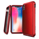 Чехол X-doria Defense Lux для Apple iPhone XS max (Red Leather, маталлический)