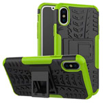 Чехол Yotrix Shockproof case для Apple iPhone XS max (зеленый, пластиковый)