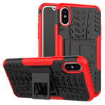 Чехол Yotrix Shockproof case для Apple iPhone XS max (красный, пластиковый)