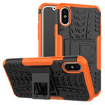 Чехол Yotrix Shockproof case для Apple iPhone XS max (оранжевый, пластиковый)