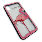 Чехол Synapse Glassy Case для Apple iPhone X (Flamingo, гелевый/стеклянный)