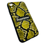 Чехол Synapse Glassy Case для Apple iPhone XR (Supreme Snake, гелевый/стеклянный)
