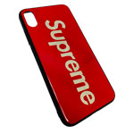 Чехол Synapse Glassy Case для Apple iPhone XS max (Supreme Red, гелевый/стеклянный)