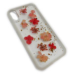 Чехол Yotrix FlowersFoil Case для Apple iPhone XS max (Pink and Red, гелевый)