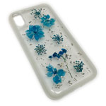 Чехол Yotrix FlowersFoil Case для Apple iPhone XS (Blue, гелевый)