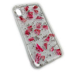 Чехол Yotrix GlitterFoil Case для Apple iPhone XS (Patches Pink, гелевый)