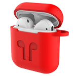 Чехол Yotrix AirPods Kit для Apple AirPods (красный, силиконовый, набор)