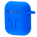 Чехол Yotrix AirPods Kit для Apple AirPods (синий, силиконовый, набор)