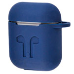 Чехол Yotrix AirPods Kit для Apple AirPods (темно-синий, силиконовый, набор)