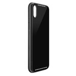 Чехол Yotrix GlassCase для Apple iPhone XS (черный, гелевый/стеклянный)
