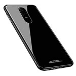 Чехол Yotrix GlassCase для OnePlus 6 (черный, гелевый/стеклянный)