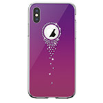 Чехол Comma Crystal Angel Tears для Apple iPhone XS (фиолетовый, гелевый)