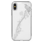 Чехол Devia Crystal Papillon для Apple iPhone XS (серебристый, пластиковый)