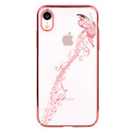 Чехол Devia Crystal Papillon для Apple iPhone XR (розово-золотистый, пластиковый)