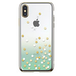 Чехол Devia Crystal Polka для Apple iPhone XS (зеленый, пластиковый)
