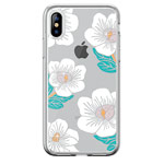 Чехол Devia Crystal Flowering для Apple iPhone XS (белый, гелевый)