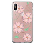Чехол Devia Crystal Flowering для Apple iPhone XS (розовый, гелевый)