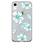 Чехол Devia Crystal Flowering для Apple iPhone XR (бирюзовый, гелевый)