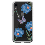 Чехол Devia Crystal Flowering для Apple iPhone XR (голубой, гелевый)