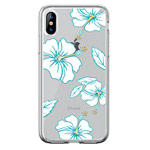 Чехол Devia Crystal Flowering для Apple iPhone XS max (бирюзовый, гелевый)