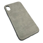 Чехол Yotrix Lanyard Case для Apple iPhone XS (серый, кожаный)