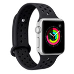 Ремешок для часов Synapse Sport Dotted Band для Apple Watch (38 мм, черный, силиконовый)