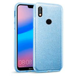 Чехол Yotrix BrightCase для Huawei P20 lite (голубой, гелевый)