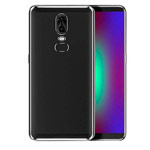 Чехол Yotrix GlitterSoft для OnePlus 6 (серебристый, гелевый)