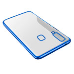 Чехол Yotrix GlitterSoft для Samsung Galaxy A8 star (синий, гелевый)
