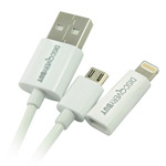 USB-кабель Discovery Buy USB Lightning cable для Apple iPhone 5/iPad 4/iPad mini/iPod touch 5/iPod nano 7 (белый, Lightning, microUSB)