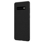 Чехол Nillkin Synthetic fiber для Samsung Galaxy S10 plus (черный, карбон)