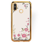 Чехол Yotrix CrystalCase для Xiaomi Mi 8 SE (золотистый, гелевый)