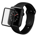 Защитное стекло Yotrix 3D Pro Glass Protector для Apple Watch 42 мм (черное)