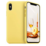 Чехол Yotrix LiquidSilicone для Apple iPhone XS (желтый, гелевый)