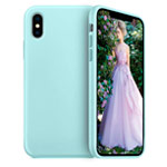 Чехол Yotrix LiquidSilicone для Apple iPhone XS max (бирюзовый, гелевый)