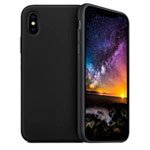 Чехол Yotrix LiquidSilicone для Apple iPhone XS (черный, гелевый)