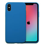 Чехол Yotrix LiquidSilicone для Apple iPhone XS (синий, гелевый)