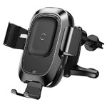 Беспроводное зарядное устройство Baseus Car Airvent Wireless Charger (черное, автомобильное, автозахват, Fast Charge, QI)