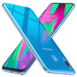 Чехол Yotrix UltrathinCase для Samsung Galaxy A40 (прозрачный, гелевый)