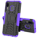 Чехол Yotrix Shockproof case для Samsung Galaxy A20 (фиолетовый, пластиковый)