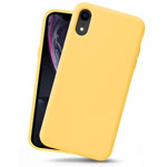 Чехол Yotrix LiquidSilicone для Apple iPhone XR (желтый, гелевый)