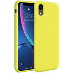 Чехол Yotrix LiquidSilicone для Apple iPhone XR (лимонный, гелевый)