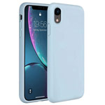 Чехол Yotrix LiquidSilicone для Apple iPhone XR (голубой, гелевый)