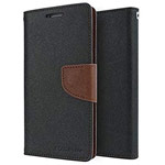 Чехол Mercury Goospery Fancy Diary Case для Samsung Galaxy A70 (черный/коричневый, винилискожа)